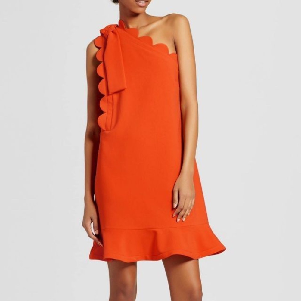 Victoria Beckham for target Orange Scalloped dress
